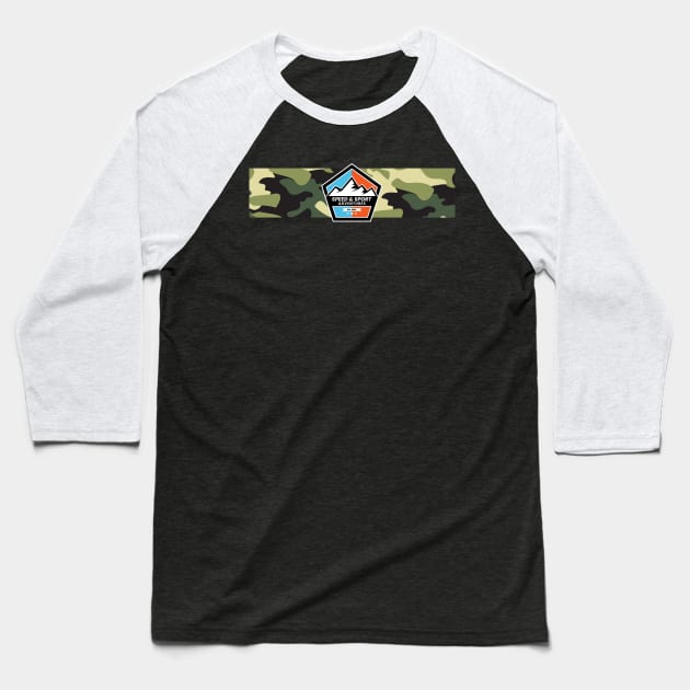 Camo Pentagon Baseball T-Shirt by Speed & Sport Adventures